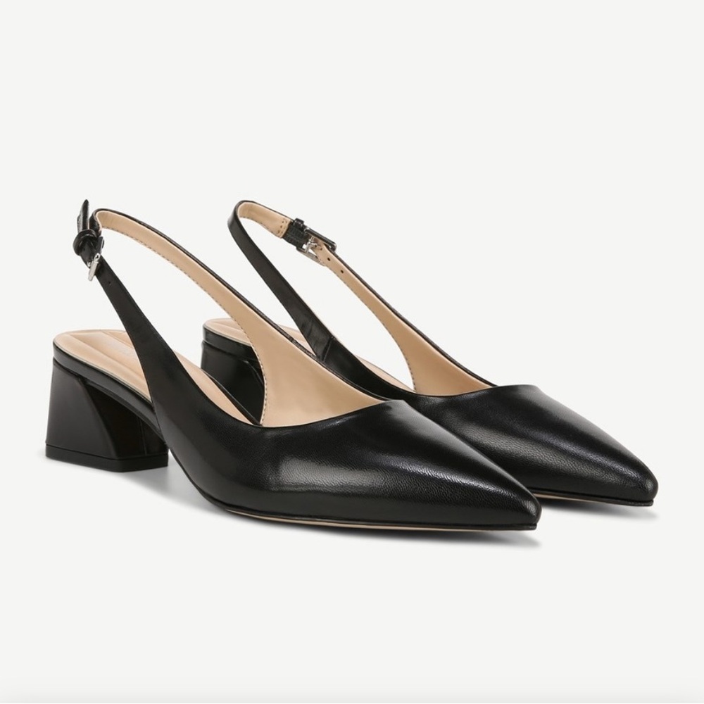 Franco Sarto Black Slingback Heels